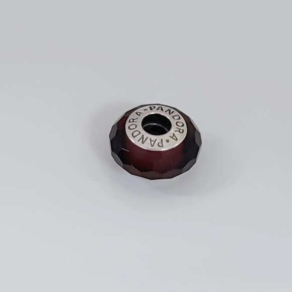 Pandora Red Fascinating Faceted Murano Glass Charm Bead S925 ALE - Picture 4 of 6